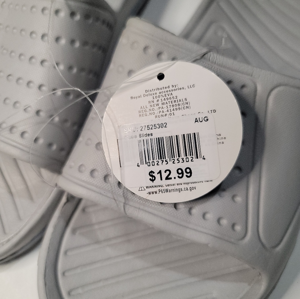 Gray Slide Sandals - Picture 2 of 2